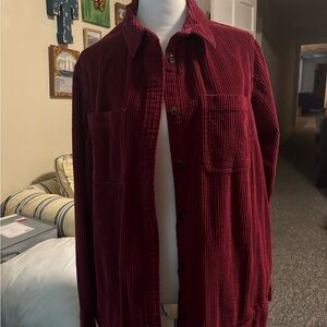 L.L. Bean Red Corduroy Shirt